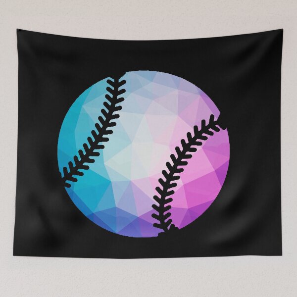Item preview, Geometric Softball Shape Low Poly Softball Gift designed and sold by freeArt10.