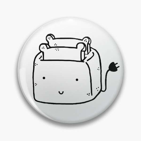 Item preview, cute smiling toaster with cord designed and sold by babyseagull.