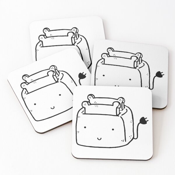 Item preview, cute smiling toaster with cord designed and sold by babyseagull.