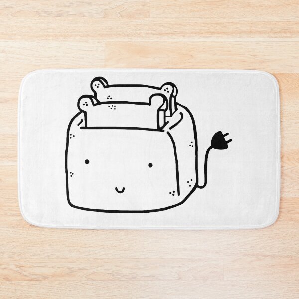 Item preview, cute smiling toaster with cord designed and sold by babyseagull.