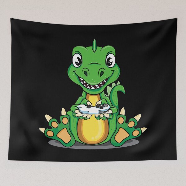 Item preview, Trex Playing Videogame designed and sold by Cartoon-animals.