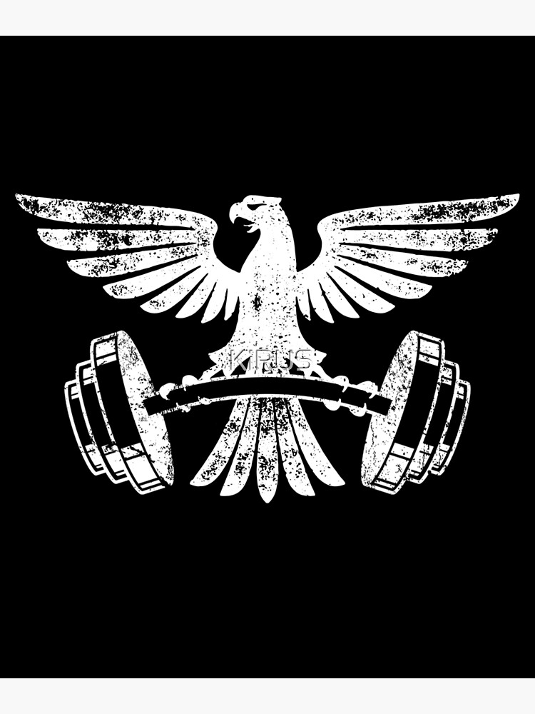 "Vintage Home Gym Weight Lifting Themed Eagle Weight Lifter Gift