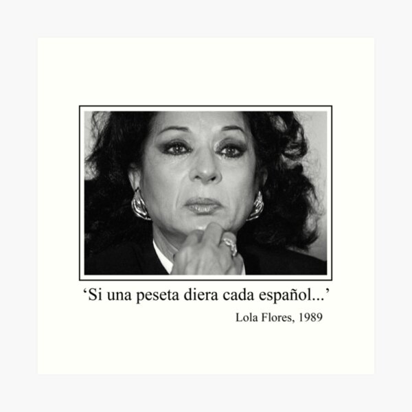 La peseta de Lola Flores Lámina artística