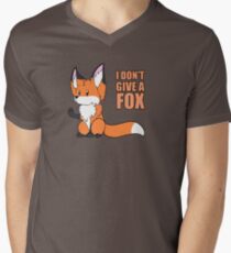 I Don't Give A Fox Men's V-Neck T-Shirt