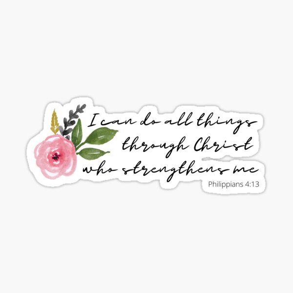 Item preview, Philippians 4 13, I can do all things through Christ  designed and sold by WordsOfHope.