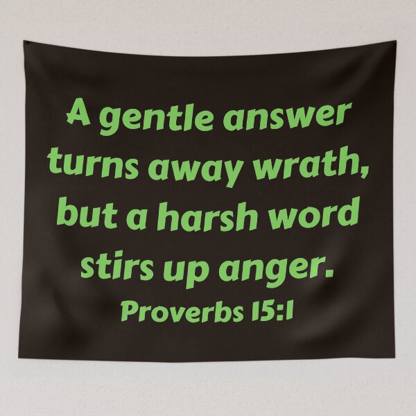 Item preview, Bible Verse Proverbs 15:1 designed and sold by Prayingwarrior.