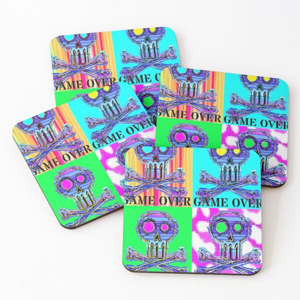 Item preview, Goth Game Over Game Skull and Cross bones by LowEndGraphics designed and sold by LowEndGraphics.