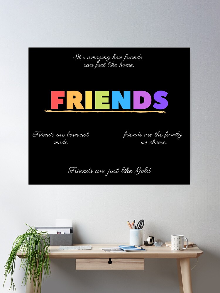 Midoro Friends TV Show Quote Poster - Unframed, Friends Quotes