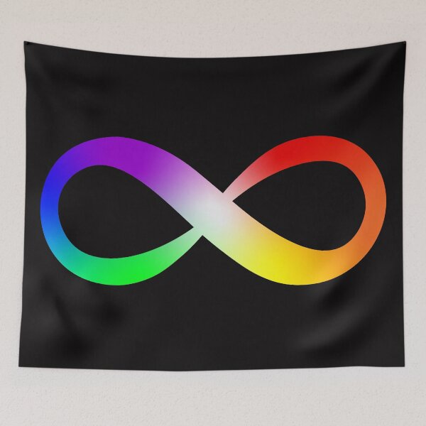 Item preview, Neurodiversity Rainbow Infinity Symbol  designed and sold by AzraelAbbadon.