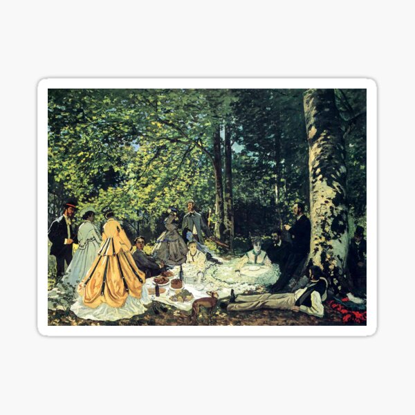 Luncheon on the Grass by Claude Monet Sticker