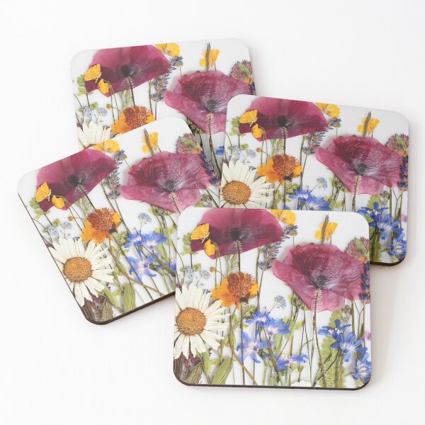 Item preview, collage with pressed flowers designed and sold by RanitasArt.