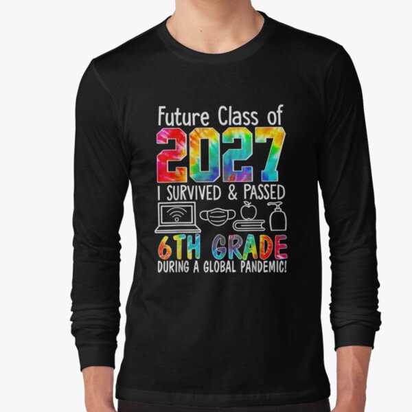  Class of 2027  Senior 2027 Graduation Vintage School Spirit T- Shirt : Sports & Outdoors