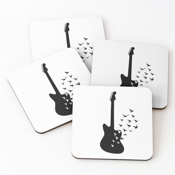 Item preview, Offset Style Electric Guitar Silhouette Turning Into Birds designed and sold by nightsworthy.
