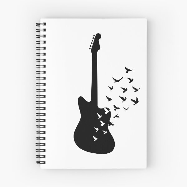 Item preview, Offset Style Electric Guitar Silhouette Turning Into Birds designed and sold by nightsworthy.