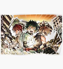 Boku no Hero Academia - Todoroki, Izuku, Bakugou Poster