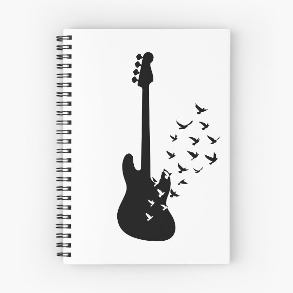 Item preview, Bass Guitar Silhouette Turning Into Birds designed and sold by nightsworthy.
