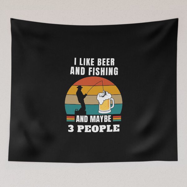 Item preview, I LIKE BEER AND FISHING designed and sold by DIDAKU.