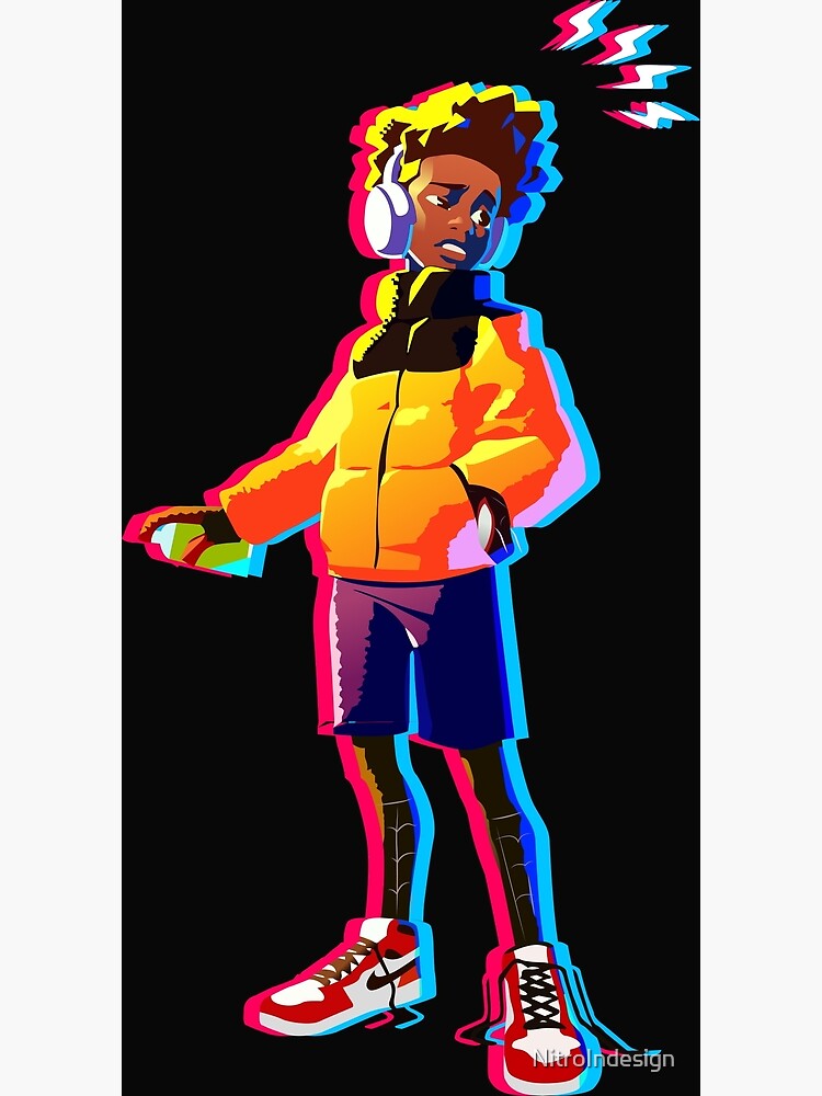 "Miles Morales Spider Verse Glitch" Art Print for Sale by NitroIndesign