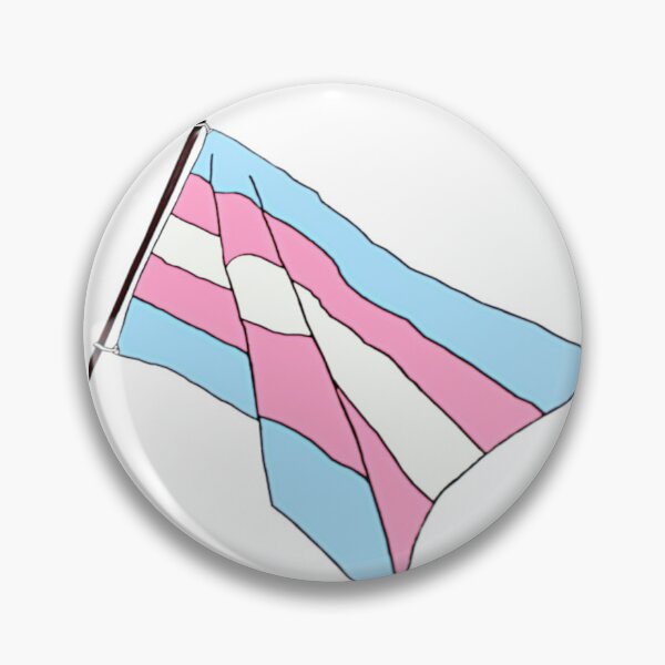 Item preview, Transgender Pride Flag Waving From Pole designed and sold by BackgroundPixel.