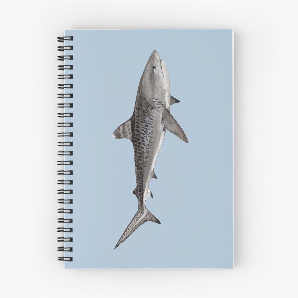 Item preview, TIGER SHARK-Galeocerdo cuvier (light blue) designed and sold by BEATRIZ ABAITUA.