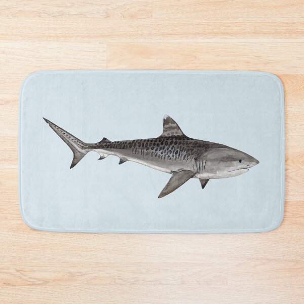 Item preview, TIGER SHARK-Galeocerdo cuvier (light blue) designed and sold by BEATRIZ ABAITUA.
