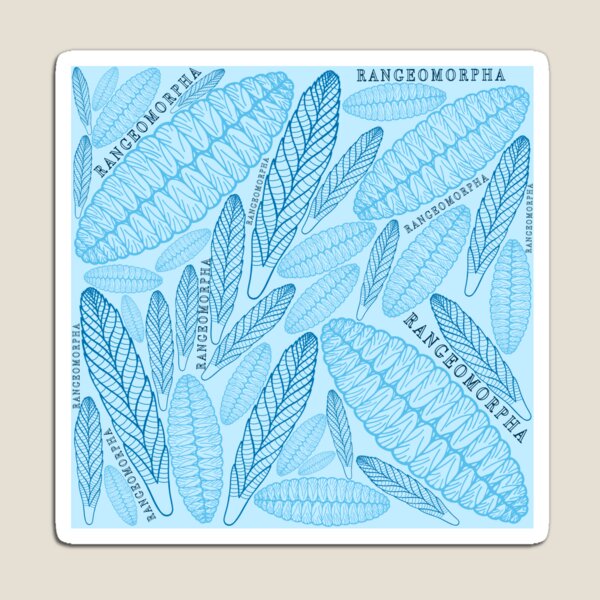 Blue Rangeomorpha Ediacaran fossils Magnet