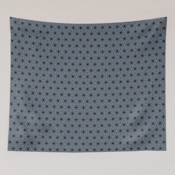 Item preview, Slate Gray White Asanoha - Japanese Traditional Pattern designed and sold by KinitaDesign.