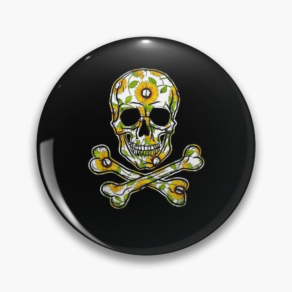 Item preview, Flowered Colorful Floral Pirate Crossbone Sunflower designed and sold by laurader.