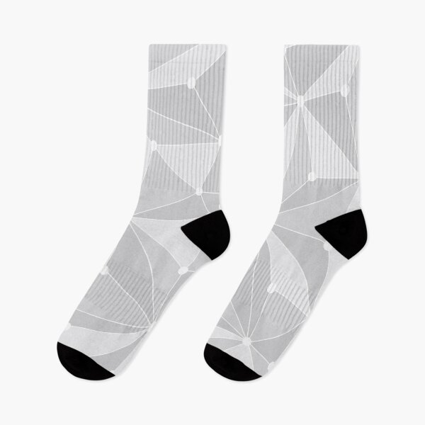 Item preview, Abstract geometric pattern - gray and white. designed and sold by K.S ART.