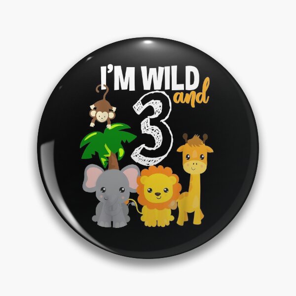 Item preview, I'm Wild and Three Zoo Theme Bday Safari Jungle Animals designed and sold by kristazzsa112.