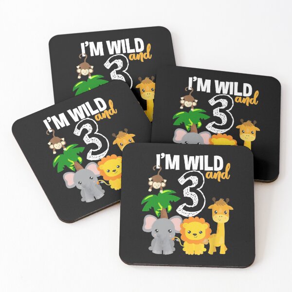 Item preview, I'm Wild and Three Zoo Theme Bday Safari Jungle Animals designed and sold by kristazzsa112.