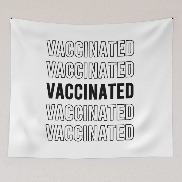 Item preview, Vaccinated Typography Repetition designed and sold by Color-Sparkle.