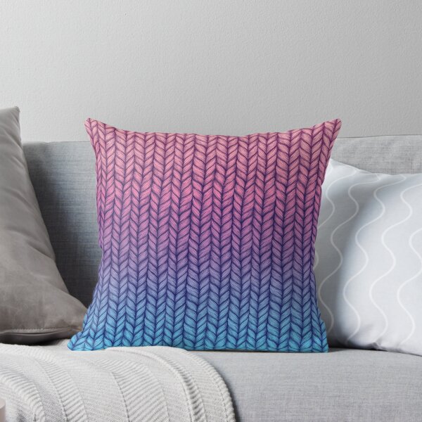 Item preview, Chunky Knit Pattern in Pink, Blue & Purple designed and sold by micklyn.