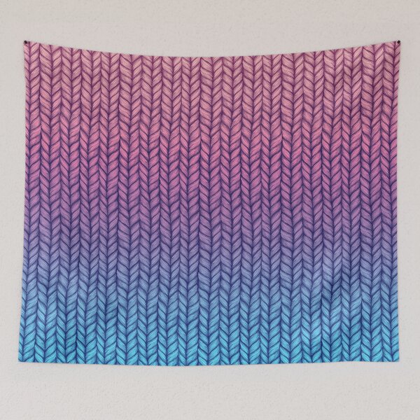 Item preview, Chunky Knit Pattern in Pink, Blue & Purple designed and sold by micklyn.