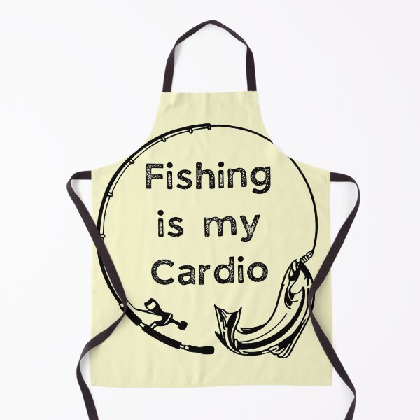 Item preview, Fishing is my cardio funny fishing cartoon for summer designed and sold by PunMan Army.