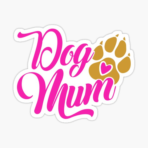 "Dog Mum, Dog’s paw print with heart " Sticker for Sale by iclipart
