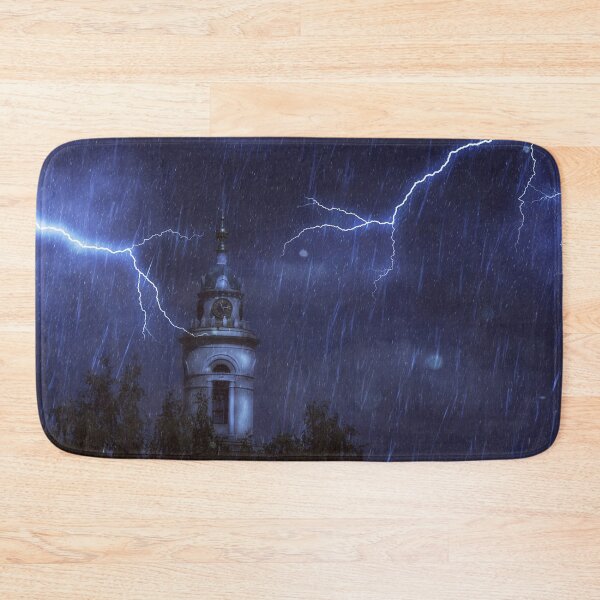 Item preview, Old chapel in rainy night designed and sold by AnnArtshock.