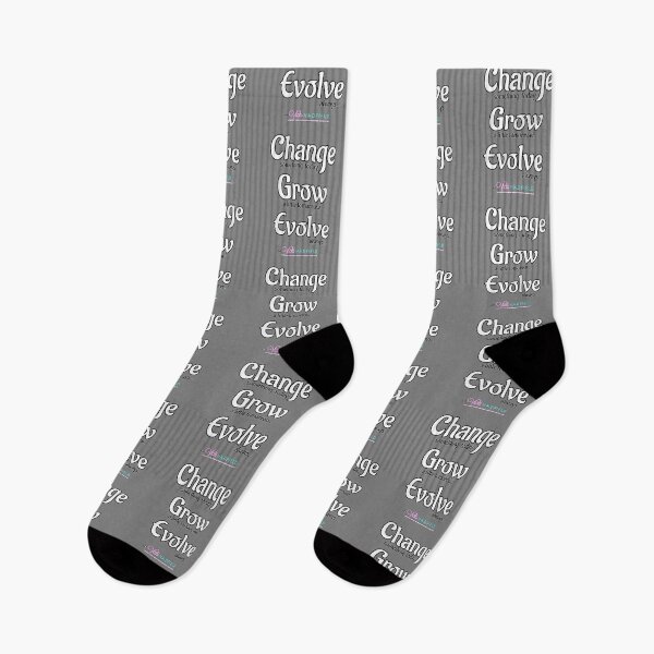 Item preview, Change Grow Evolve : Inspirational Quote - white text w black outline ~ Vicki Hadfield designed and sold by Printable Pressies.