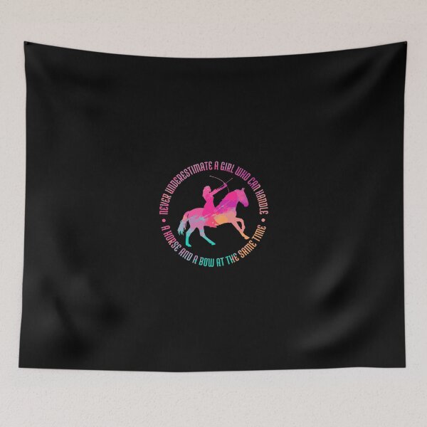 Item preview, A Girl Who Can Handle A Horse And A Bow - Mounted Archery Long Sleeve T-Shirt designed and sold by allahamher.