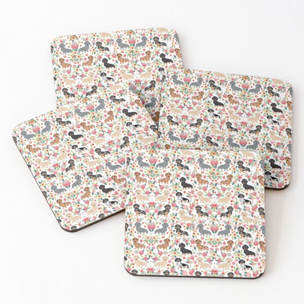 Item preview, Floral Dachshunds & Lovely Flowers designed and sold by Clitus.