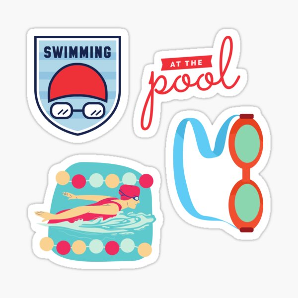 " Swim sticker pack " Sticker by DontLaughSwim | Redbubble