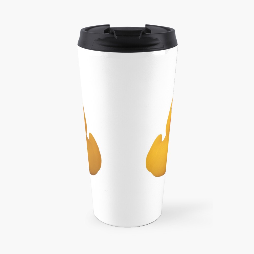 Photograph of a rubber duck against a plain background Travel Coffee Mug