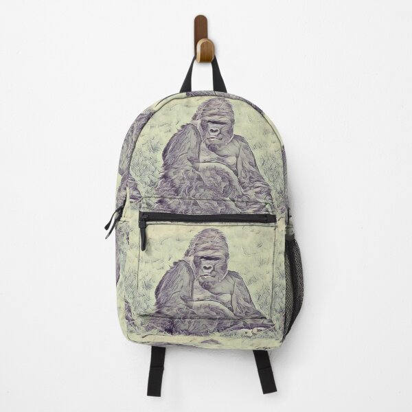 Item preview, Gorilla Pose In Pen and Ink designed and sold by Fearless-Fox.