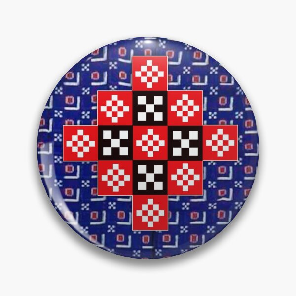 Item preview, Indian Famous Sambalpuri Style Design In Blue & Red. . designed and sold by SuvrasaiMerch.