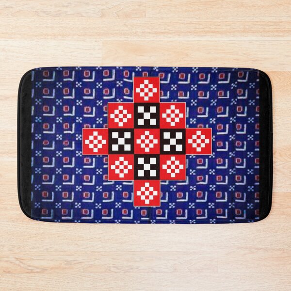 Item preview, Indian Famous Sambalpuri Style Design In Blue & Red. . designed and sold by SuvrasaiMerch.