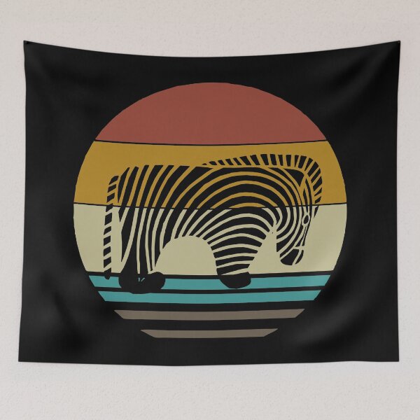 Item preview, Retro 80s Tropical Sun Vaporwave Summer Zebra designed and sold by IZiets.