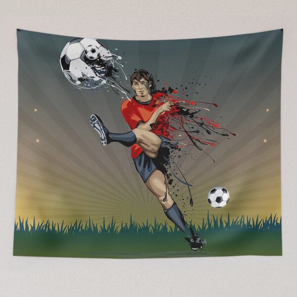 Item preview, Football Player Kicking the ball - Football designed and sold by cravingmart.