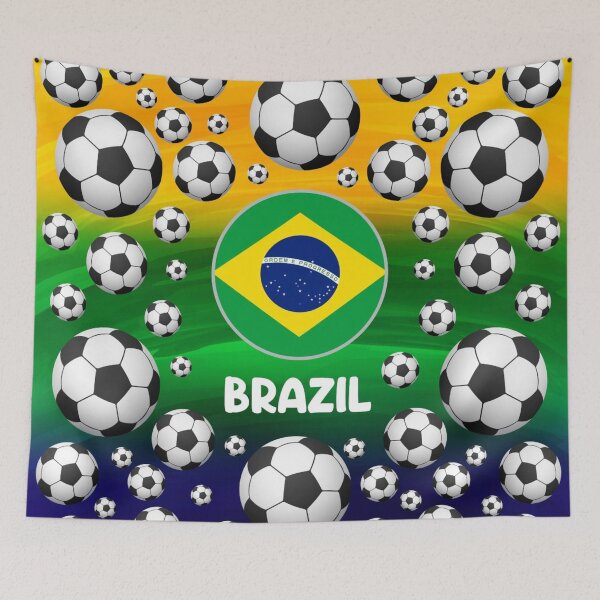 Item preview, Brazil Football 3D Pattern - Football  designed and sold by cravingmart.