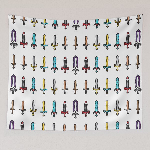 Item preview, PIXEL SWORD PATTERN designed and sold by Azjenco.