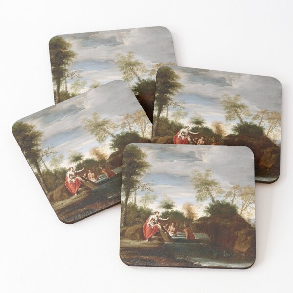 Item preview, Latona, with her children Apollo and Diana, turning the Lycian peasants into frogs  - Antonio Marziale Carracci designed and sold by Vintage Designs +.